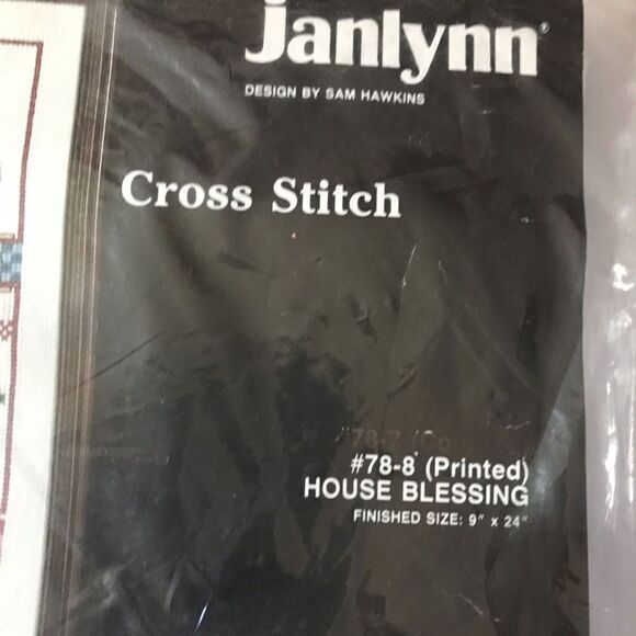 Janlynn Counted Cross Stitch kit partially 78-7 Hous Blessing 1987 Vintage - Picture 2 of 7